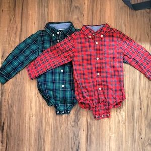 Carter's 18mo plaid onsies